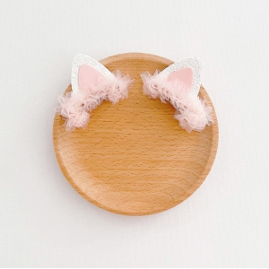 Girl Hair Clip Cat Ear Stand Pair (GHP9434)